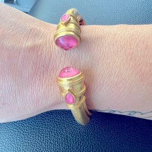 Julie Vos Cannes Demi Cuff (peony pink and gold) NWT
